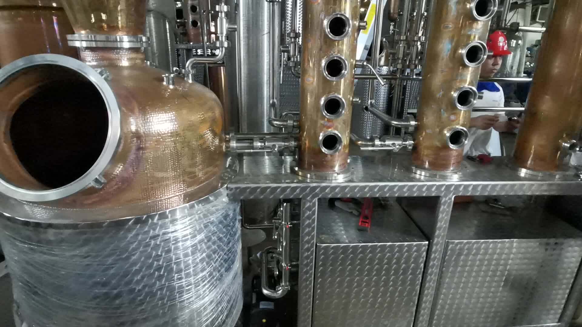 Dye 300l Copper Destilador Alcohol Distiller Vodka Whisky Still
