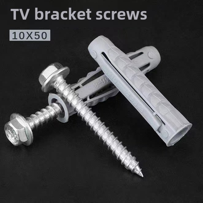 Tv Bracket Installation Expansion Tube Hexagonal Screws Range Hood Air Conditioner Hanger Four-Way Expansion Plastic Tube Expansion Plug Glue