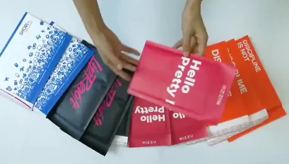 Custom Printed Large Recycled Kraft Black Waterproof Paper Mailers Bubble Padded Envelopes Buy