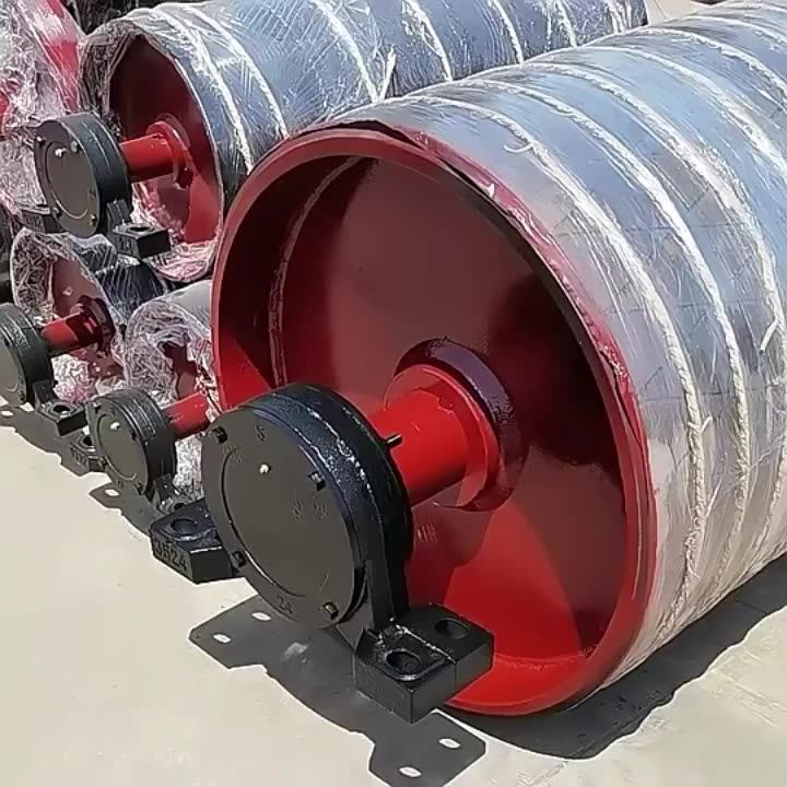 Factory Flat Belt Motor Drum Pulley Roller Conveyor Drum Head Pulley