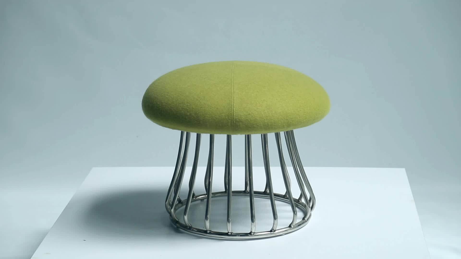 Fabric Mushroom Chair Living Room Fabric Stool Ottoman Vanity Stool