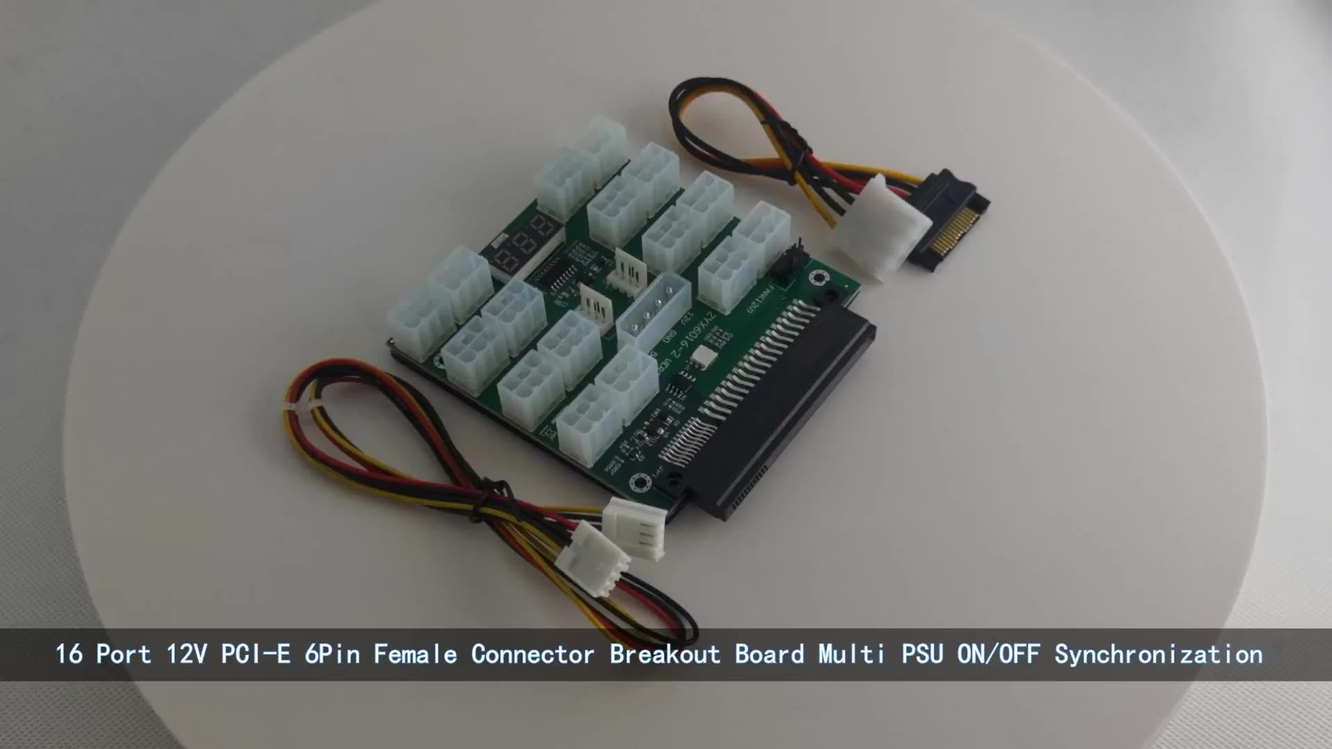 16 Ports 12v Pcie 6pin Server Power Supply Breakout Board