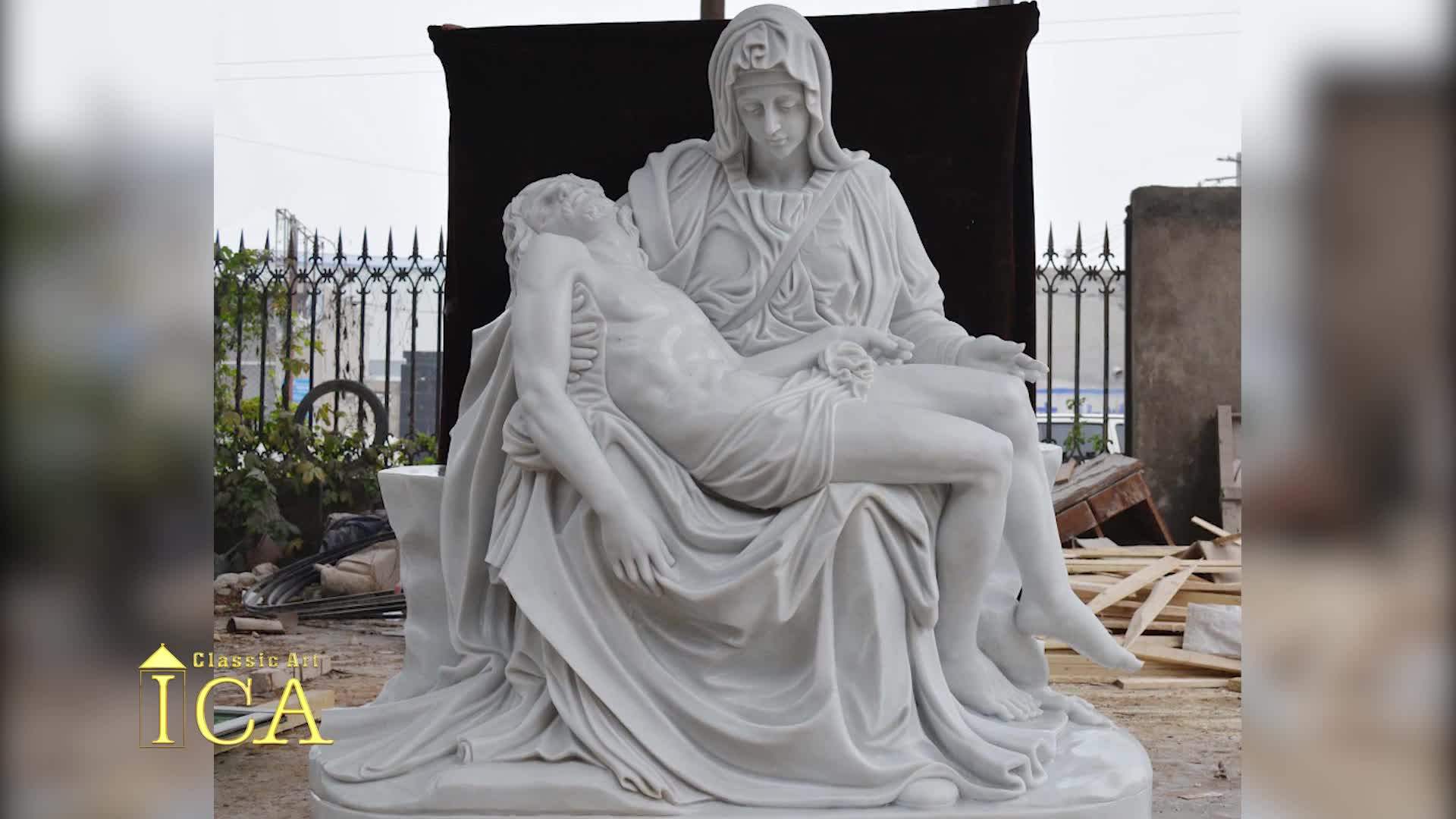 Stone Carving Marble Virgin A Mourns Chirst Statue Sculpture Buy