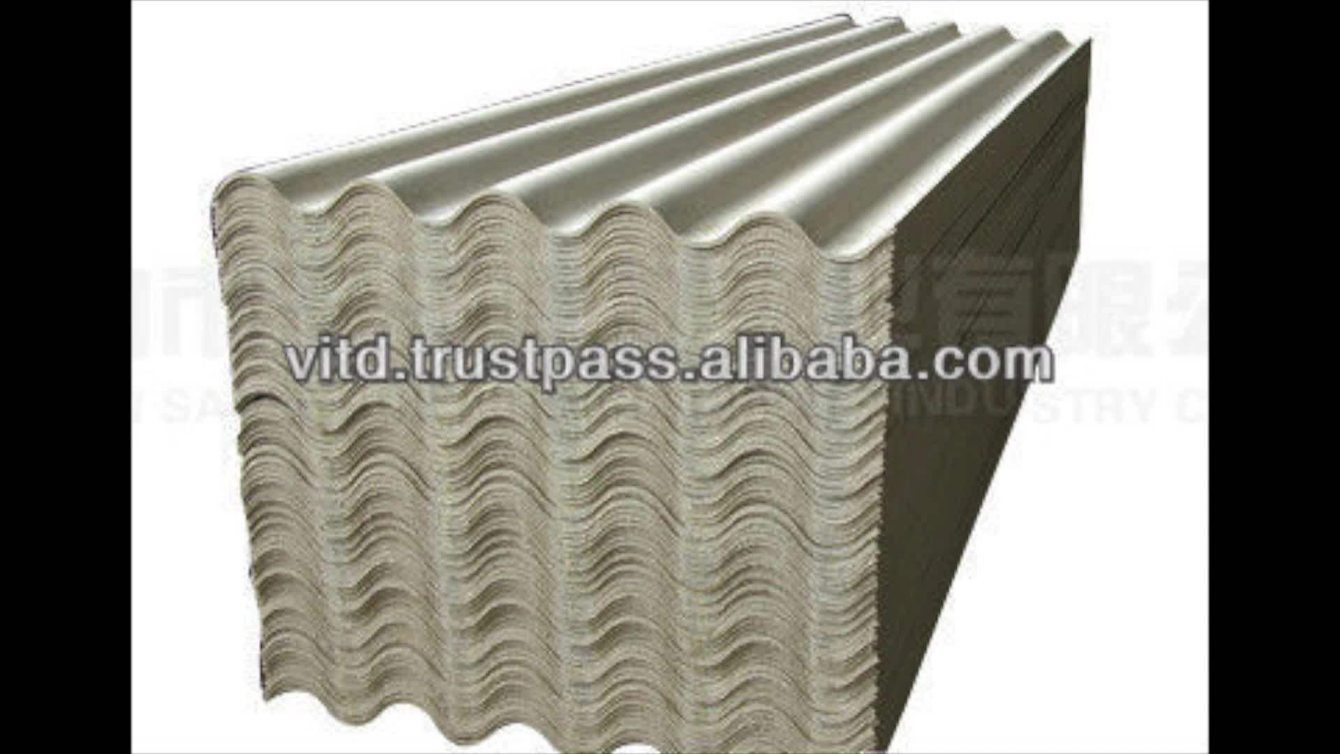 High quality Non Asbestos PVA Fiber Cement Corrugated Roofing Sheet