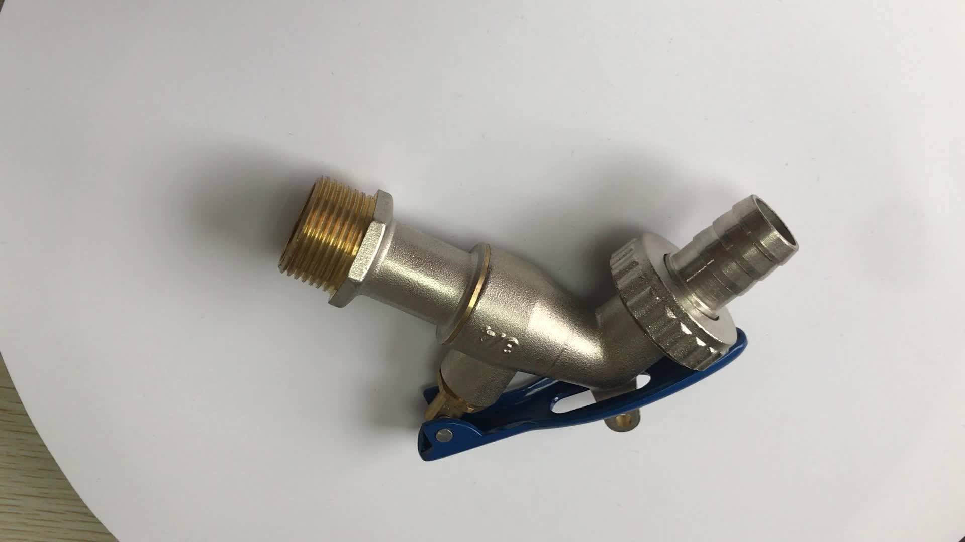 NSF low lead brass hose bibcock with lockable handle, View low lead