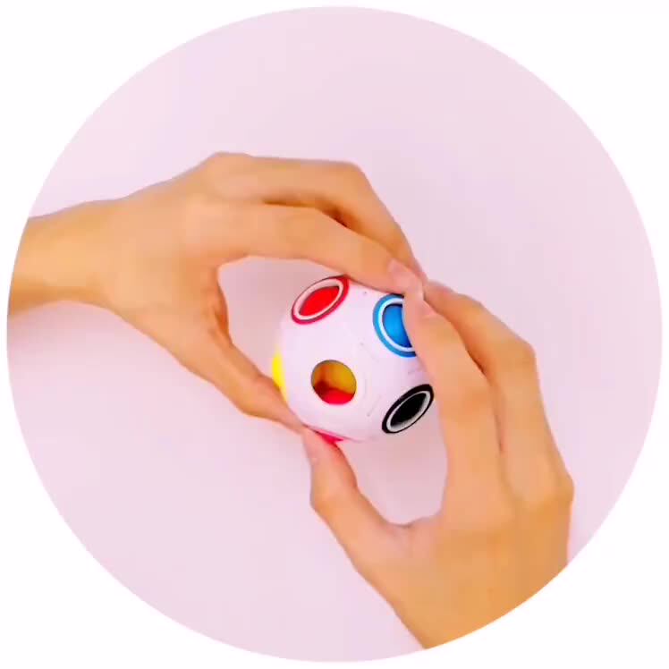 Magic Brain Teaser Rainbow 3d Plastic Fidget Puzzle Ball For Kids Buy