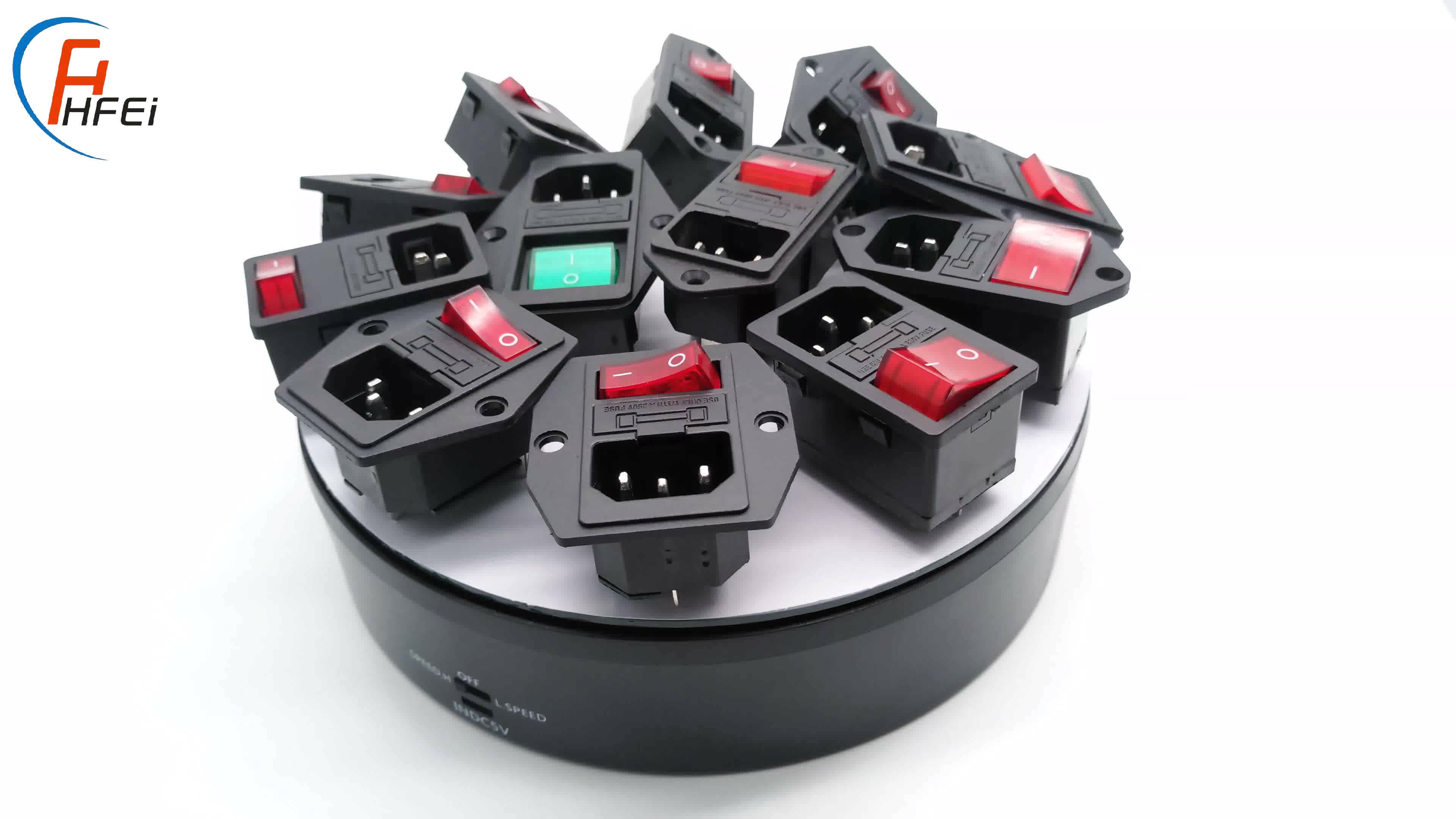 C13 C14 Ac Male Socket Panel Mount 110v Ac Power Socket Connector With