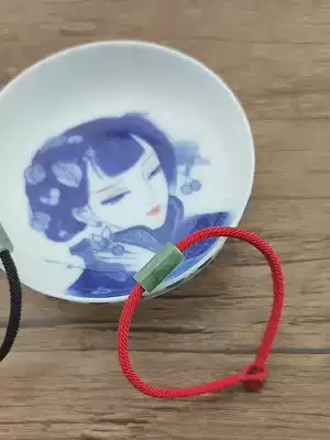 Student industry niche exquisite students couple hand antimony female fei cui yu zhuan yun zhu year red rope lanyard male simple