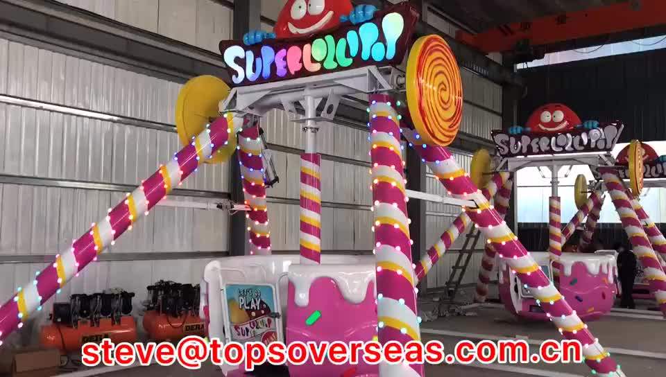 Carnival Fiberglass Mini Frisbee Rides Super Lollipop Rides For Sale