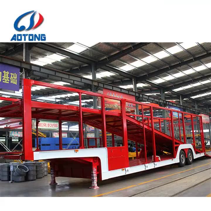 Hydraulic Double Deck Steel Chassis Auto 5 Car Vehicle Transporter 2
