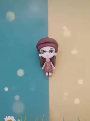 Couple custom keychain soft pottery doll Real person photo custom personality Q version doll Girlfriend birthday gift