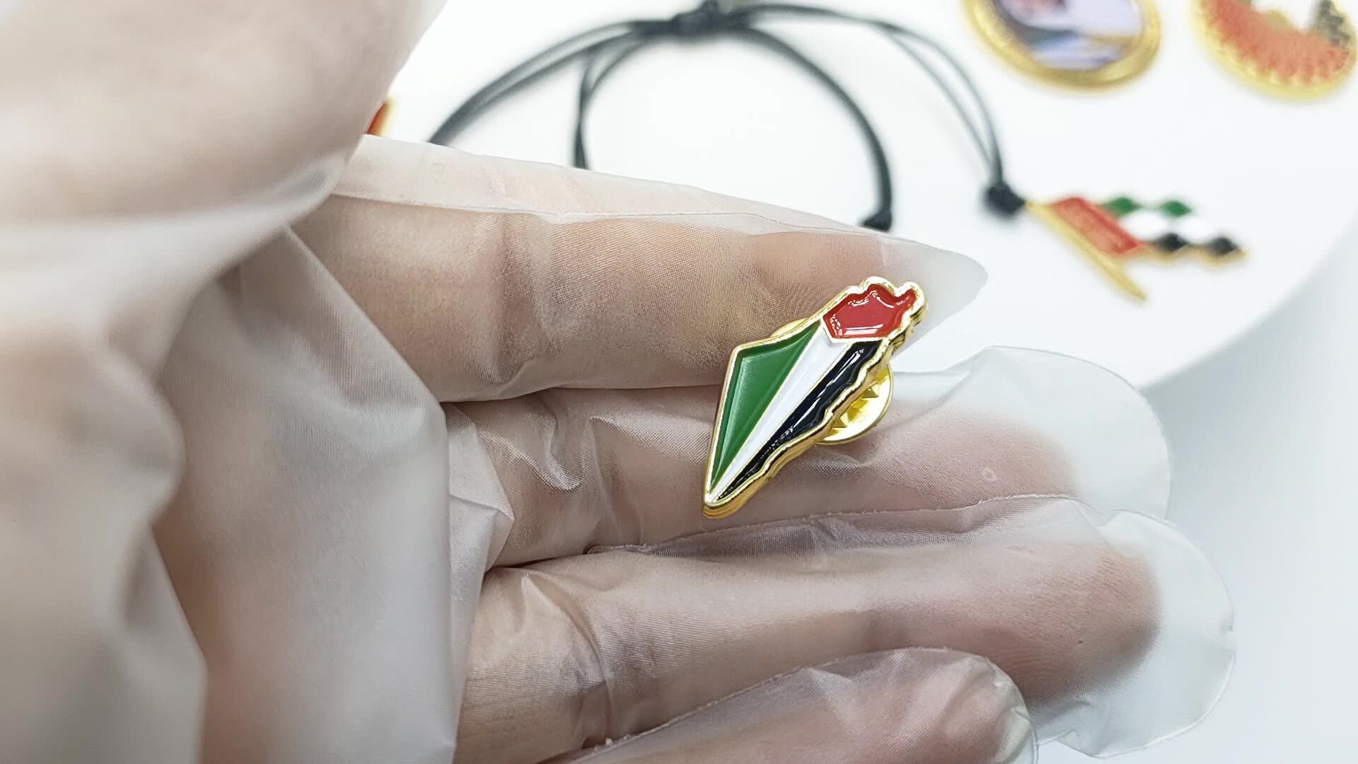 Gold Plated Dubai Expo 2020 Magnet Pin Badges | Custom Souvenir