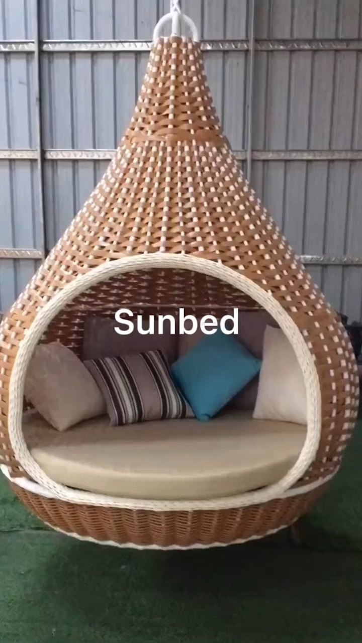 Outdoor Swinging Swing Beds Garden Kids Hammock Bed Outdoor Round Furniture Rattan Sofa Round