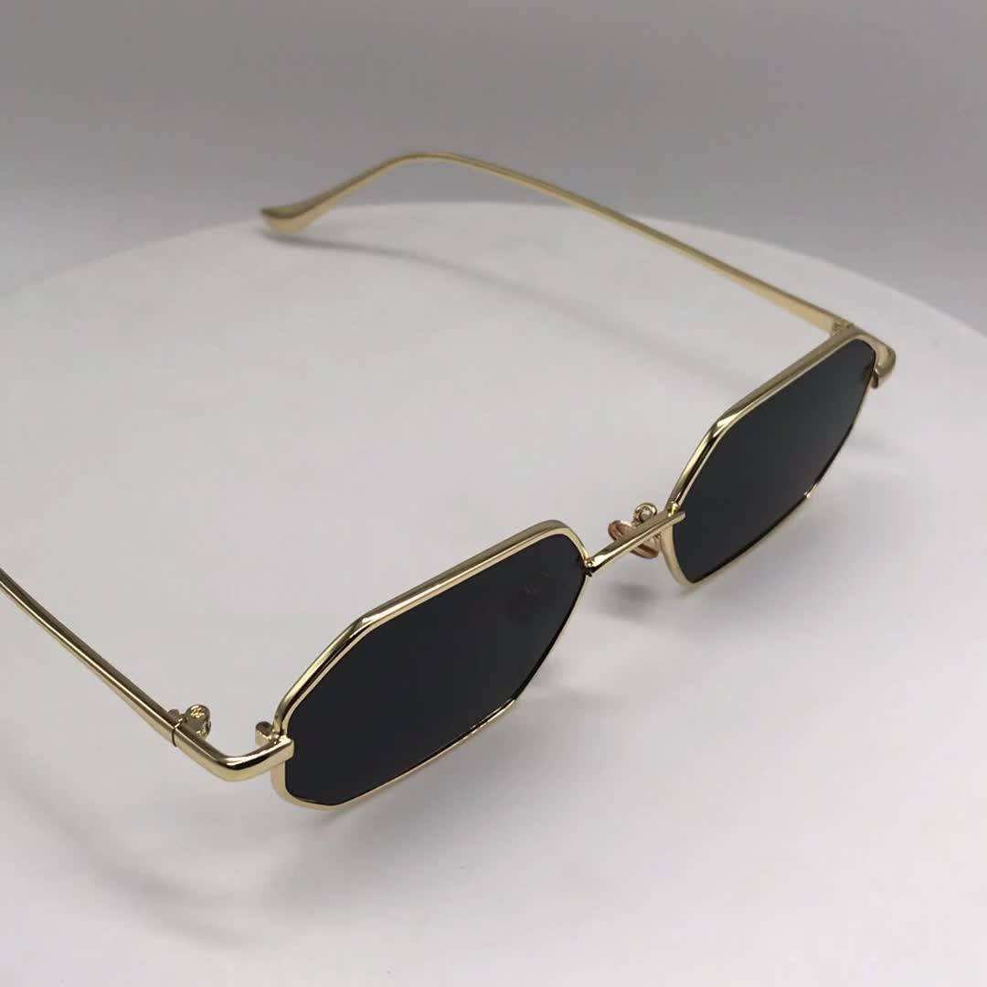 Metal Small Sunglass New Fashion Polygon Glasses Frame Adjustable Nose