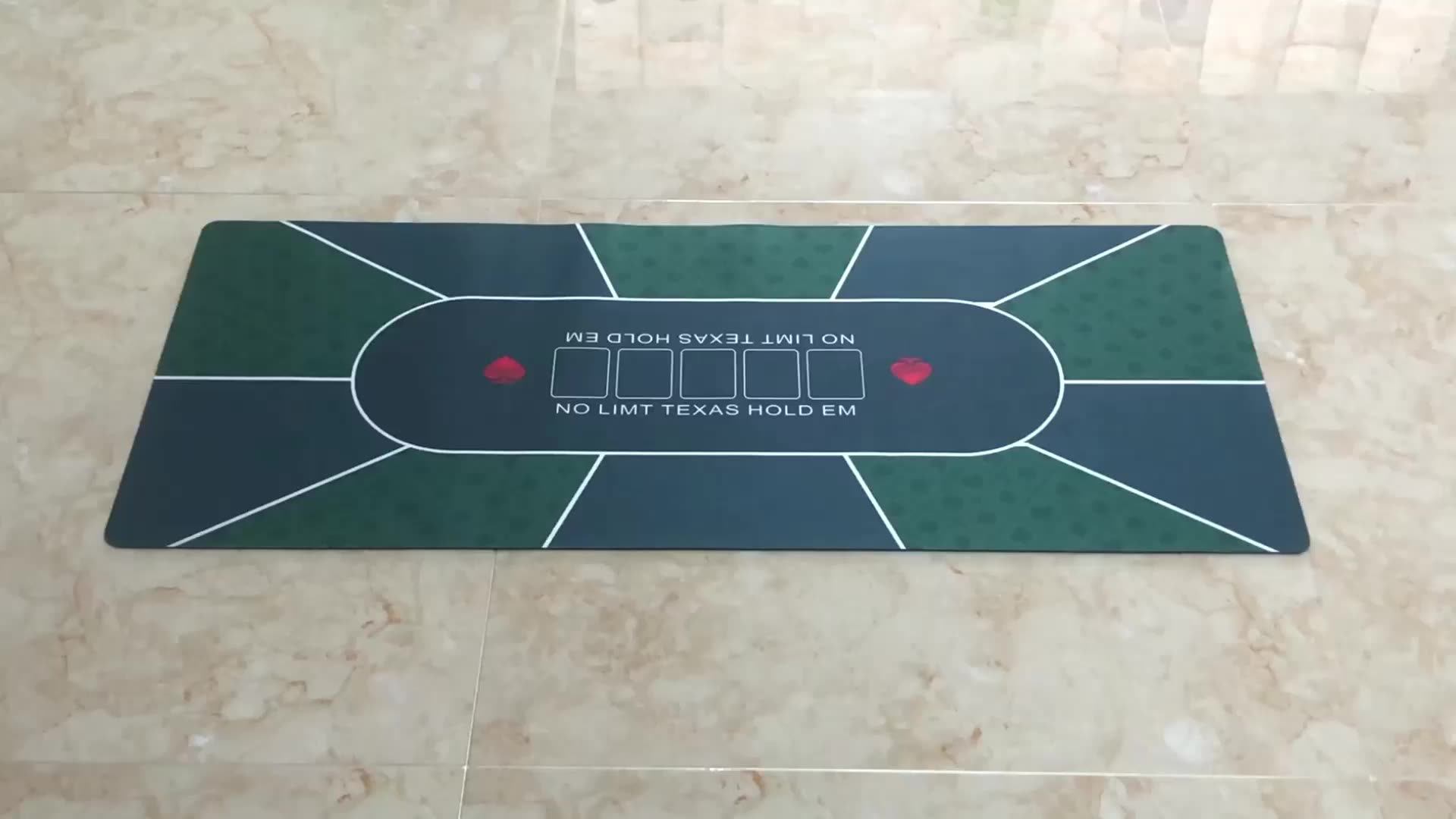 Stylish Waterproof Custom Cut Card Game Poker Table Rubber Card Play