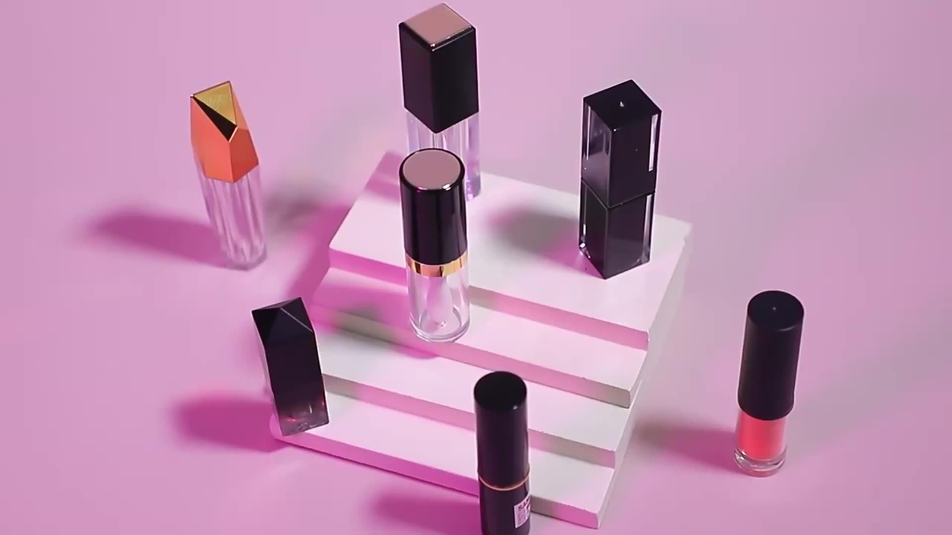 Unique Big Brush Lip Gloss Tube With Metal/flocked Applicator Custom