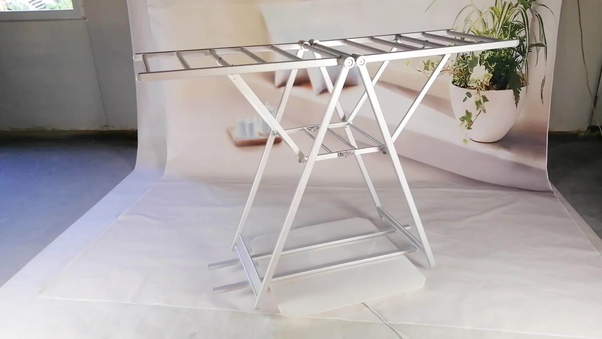 Aluminum Folding Clothes Drying Racks Wholesale From Manufacture,Silver