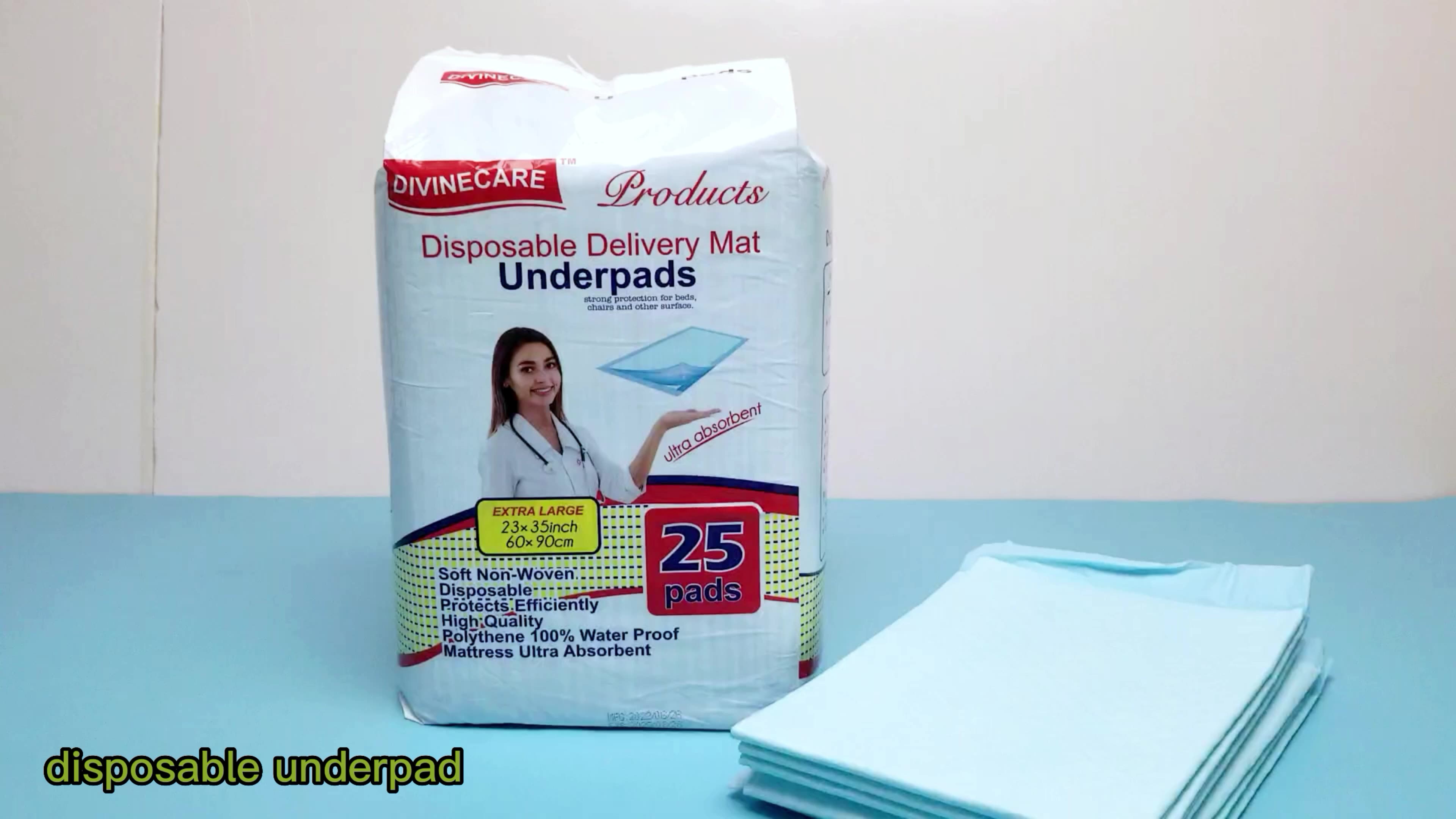 Factory Price Disposable Bed Nursing Pads High Absorption Underpads 60x60  60x90 for Adult