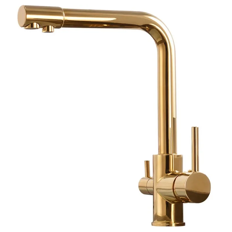 all-bronze three-in-one water faucet Sanwater kitchen kitchen pure water direct drinking cold and cold water purifier water faucet
