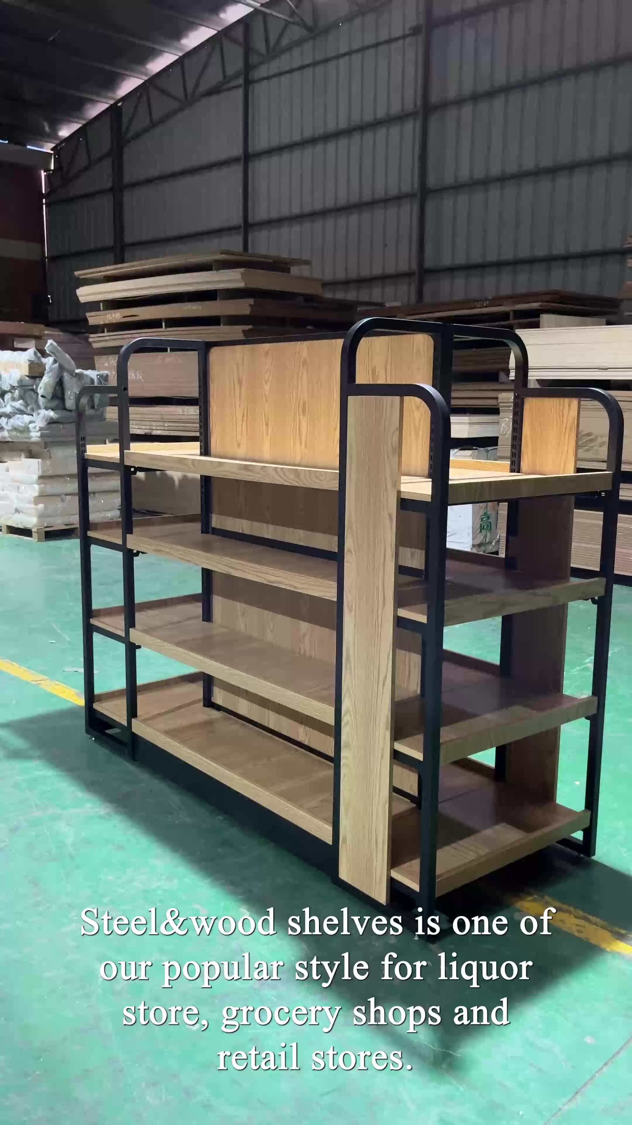 Wooden Shelf Grocery Store Equipment Wood Shelves Stationery Shop