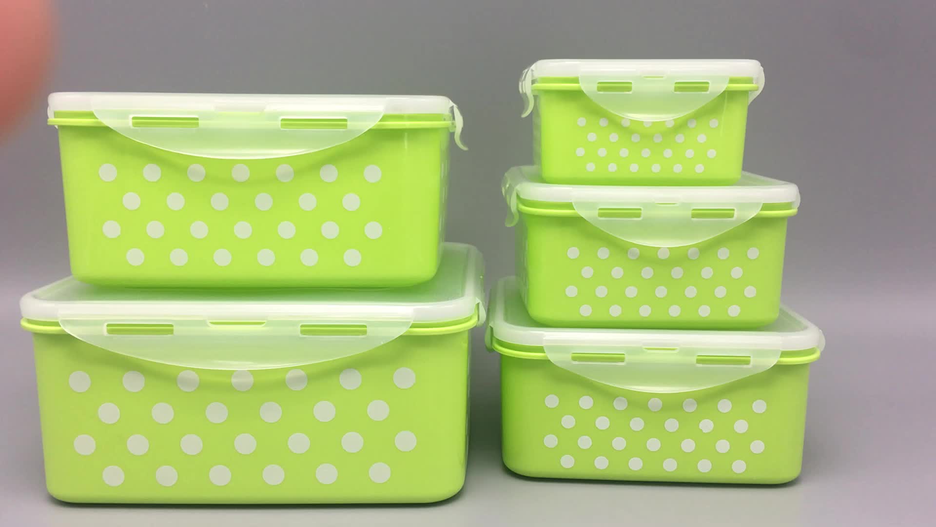 5pcs Set Plastic Easy Open Bpa Free Portable Plastic Microwave Good