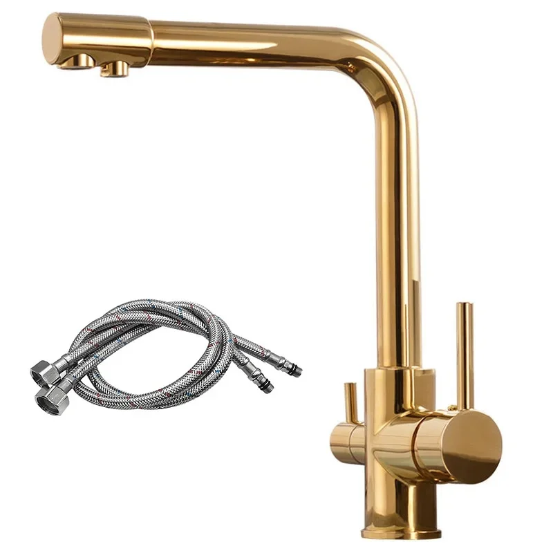 all-bronze three-in-one water faucet Sanwater kitchen kitchen pure water direct drinking cold and cold water purifier water faucet