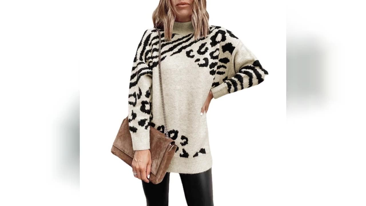 plus size leopard print turtleneck