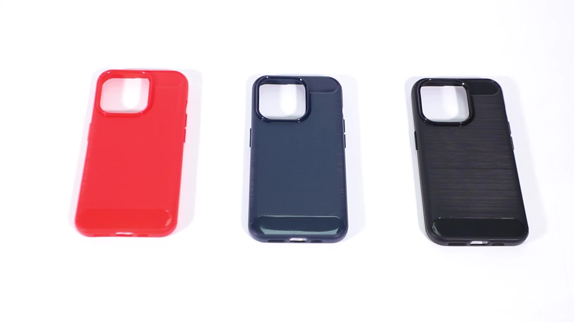 Carbon Fiber TPU Soft Back Cover for Oppo A2 A2M A18 A38 4G Mobile