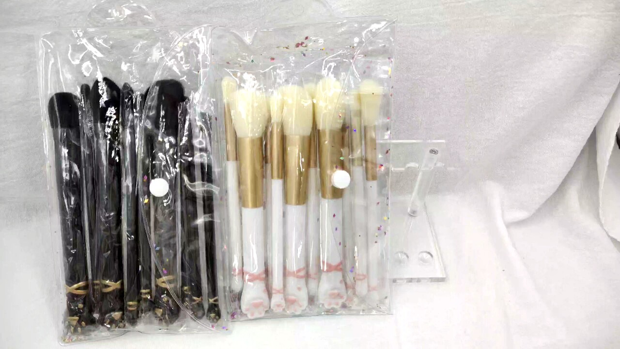 Best Selling 10pcs Set Cat Paws Cosmetic Brush Set Lovely Kitty Cat Makeup  Brushes Brochas De Maquillaje