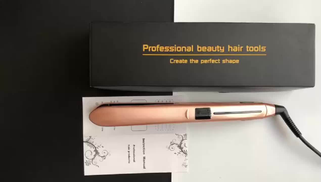 450f Flat Irons Titanium Plates 2 In 1 Straightening Curling Iron Hair