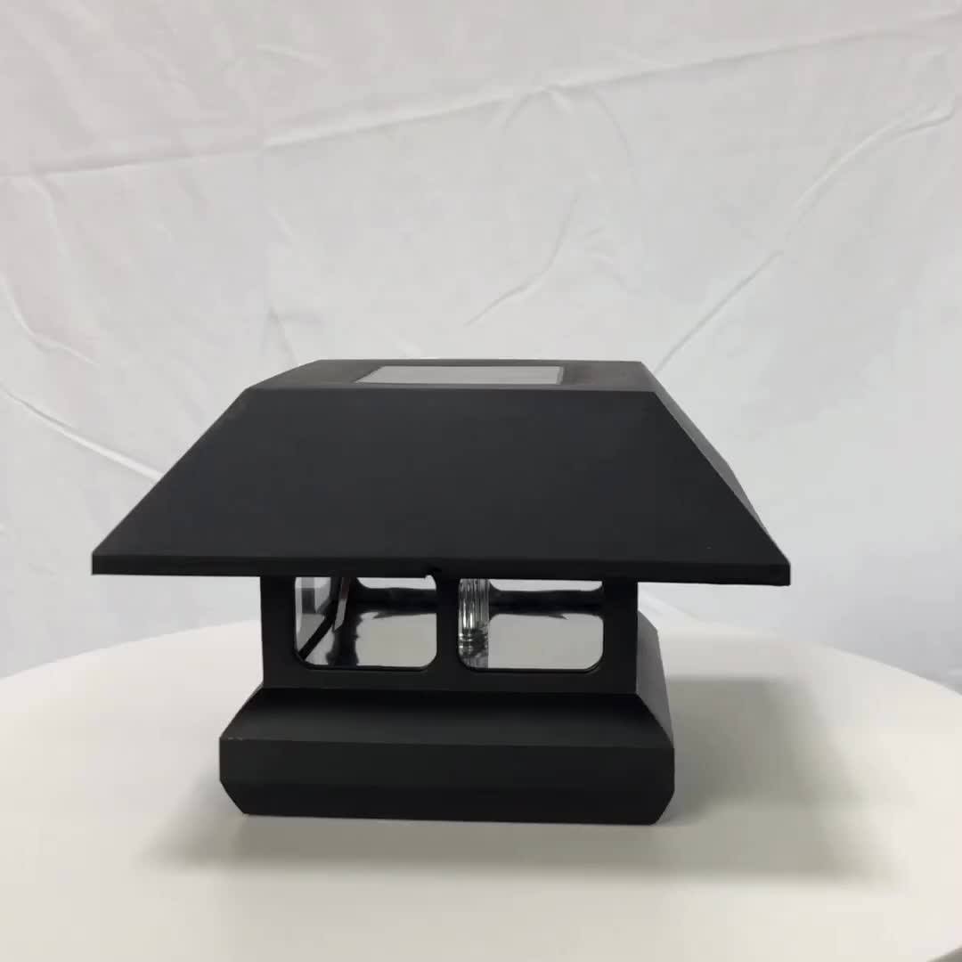 Loyal 5x5 Loma Post Top Solar Light For 4*4ft Square Black Landscape Post Lamp For Fence Patio