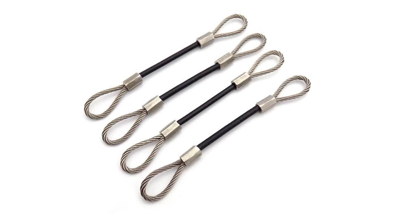 7x7 Galvanized Steel Wire Rope Lifting Slings With Shackels And Snap