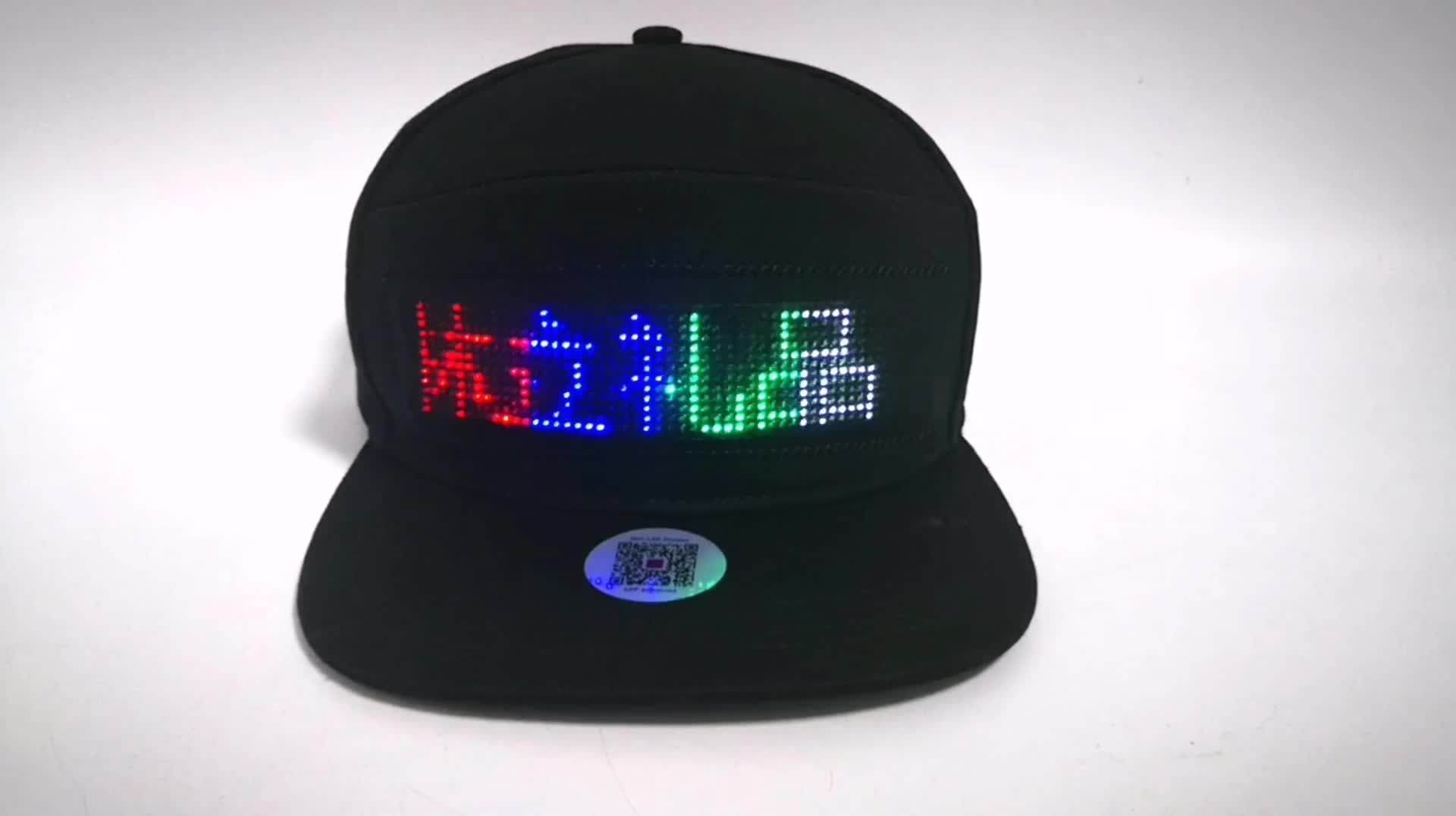 Unisex Hat Baseball Caps Fashion Led Smartphone Controlled Hat With