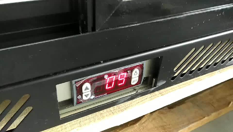 Three Sliding Door Black Back Bar Cooler 320l Gn320hs Under Counter