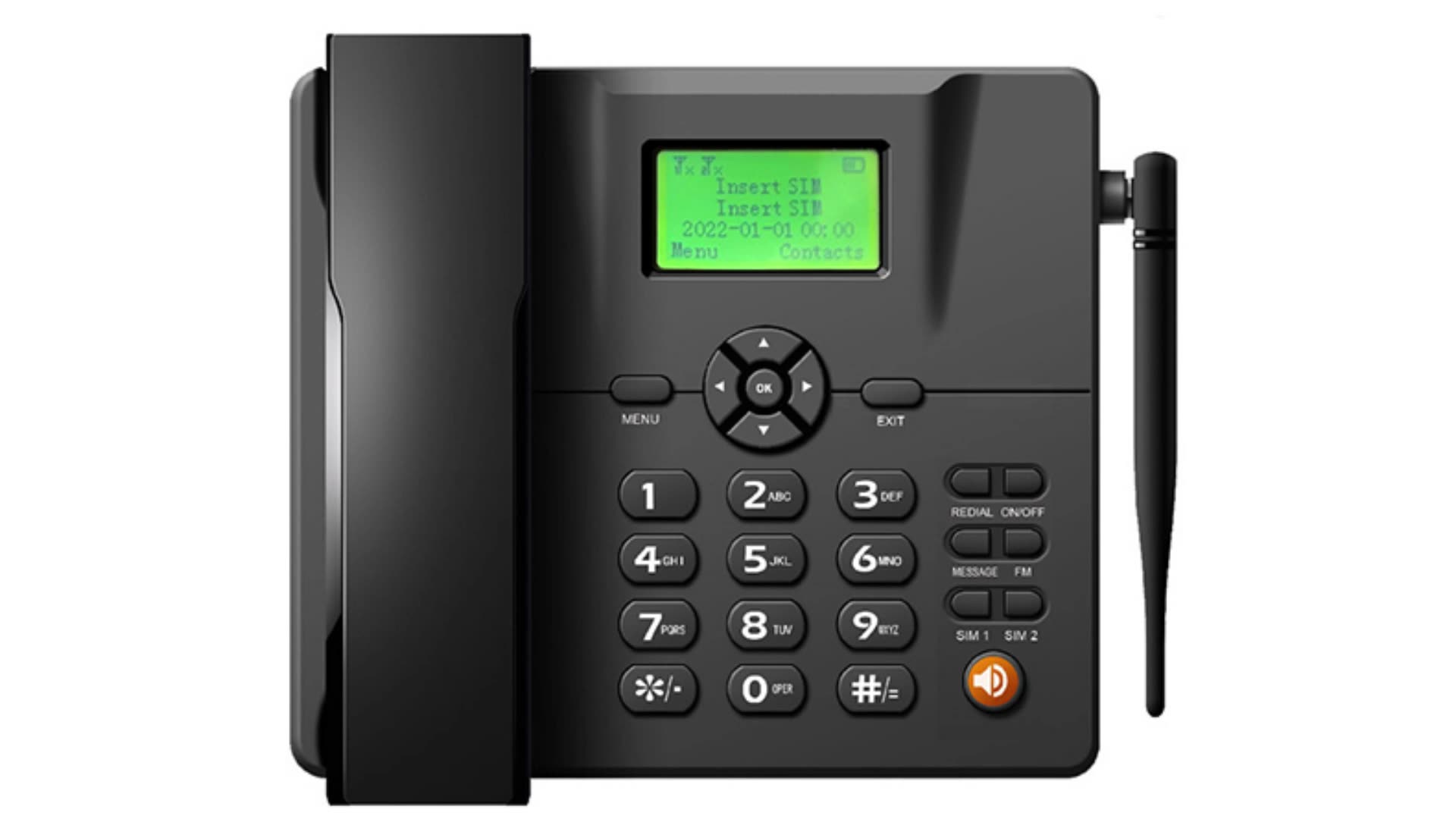 Wireless 2G GSM Landline Phone Desk Cordless Landline Home Phone with Dual Sim Card Slot