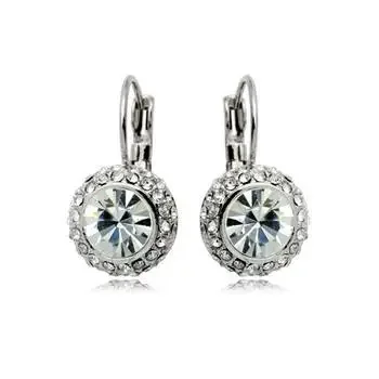fashionable classic crystal earings, earrings, accessory for bride, diamond encrusted, European style, wholesale