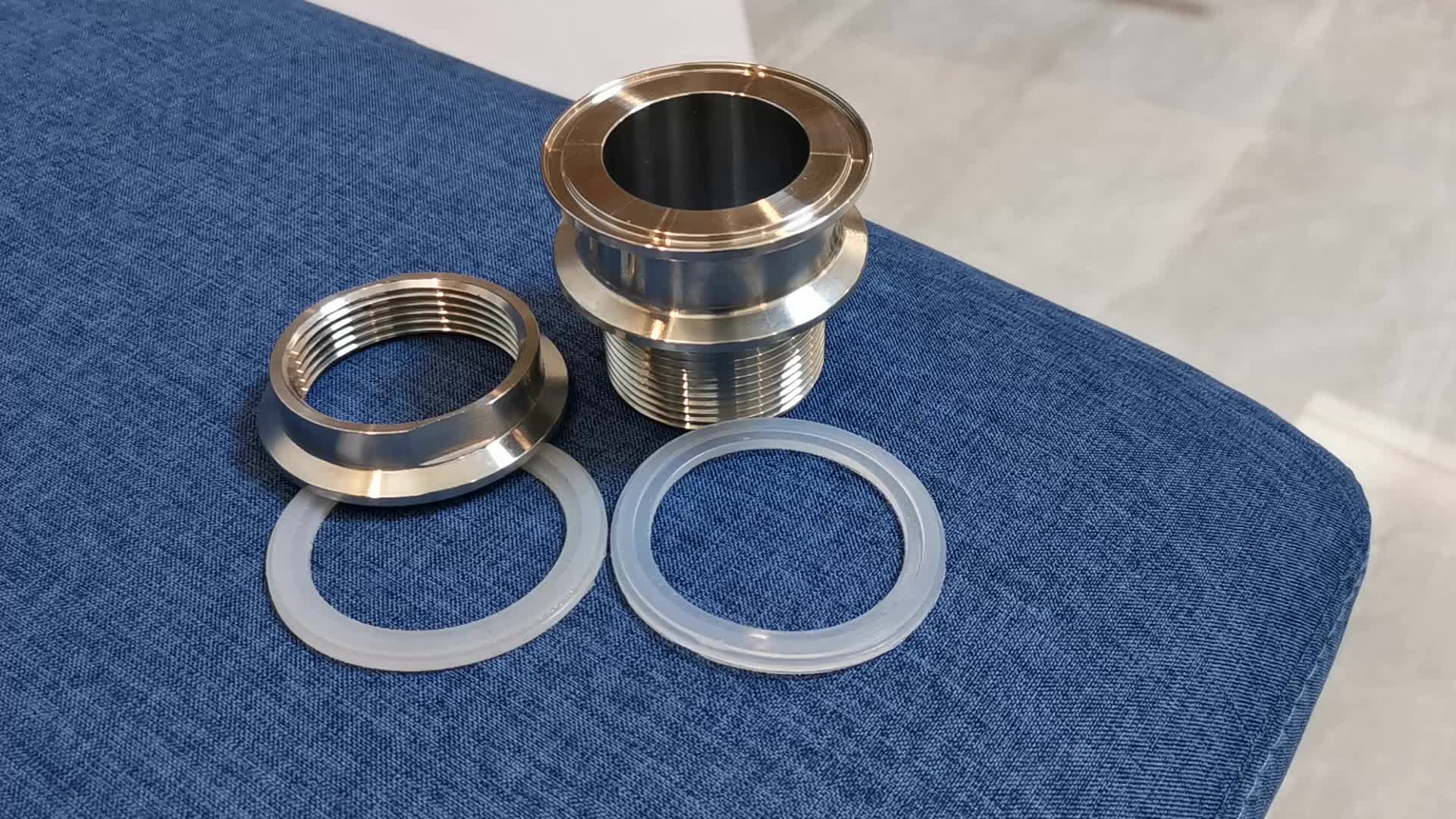 2inch Stainless Steel Triclamp Weldless Bulkhead Fitting With Female 2inch-stainless-steel-triclamp-weldless-bulkhead-fitting-with-female