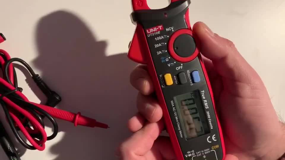 UNI-T UNI T Mini Clamp Meter UT210E Digital True RMS AC/DC Current Voltage Tester VFC Capacitance Non Contact Clamp - Foto 9