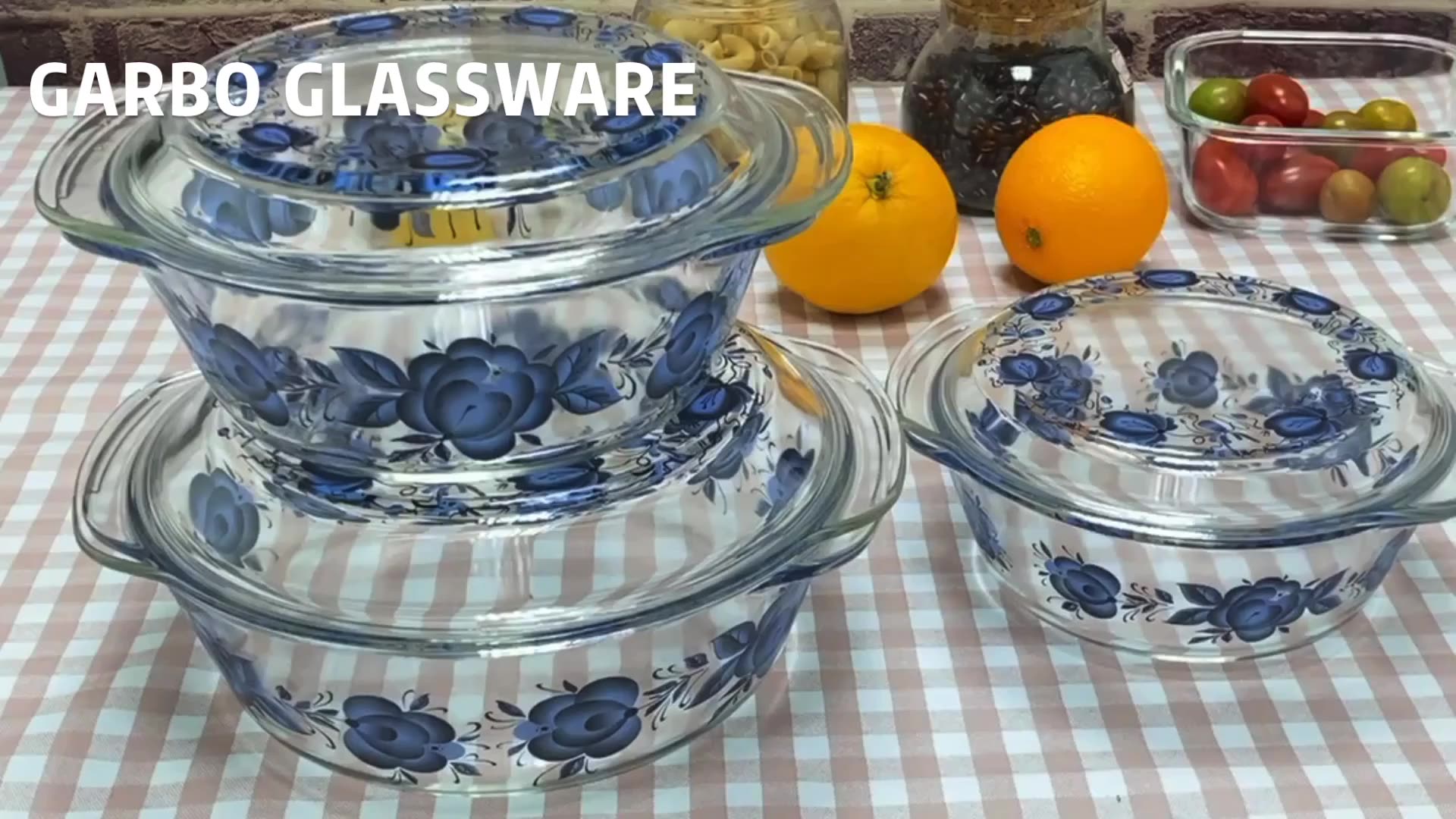 1l Clear Round Pyrex Microwave Safe Soup Salad Glass Bowl Crystal Glass Serving Bowl With Lid