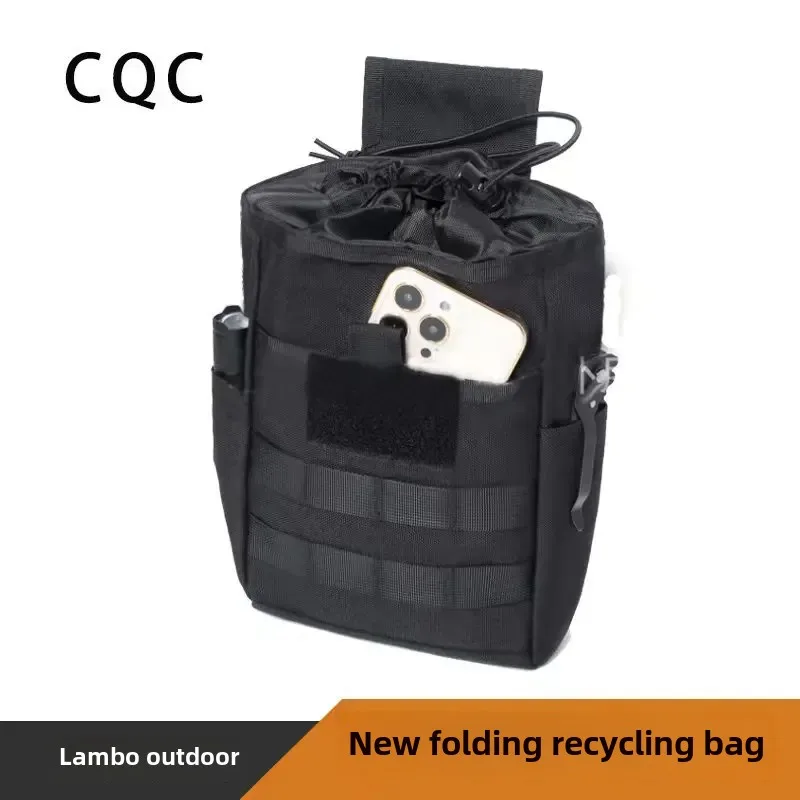 Tactical folding recycling bag sundries storage bag Molle accessory hanging bag outdoor sports multi-functional small waist bag