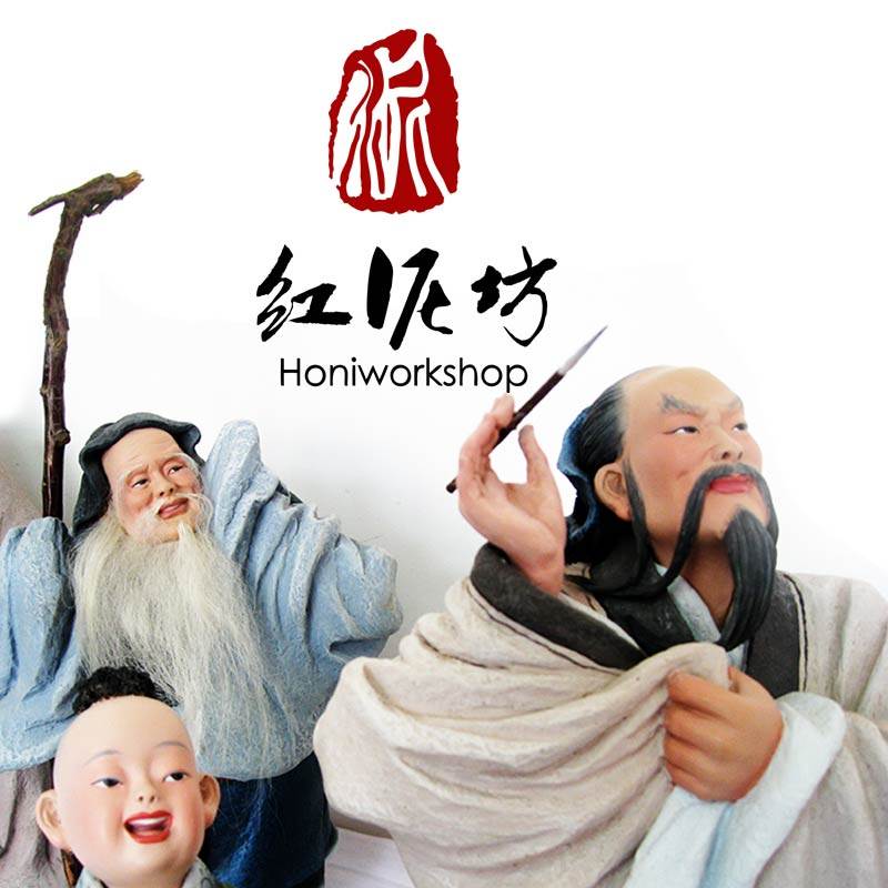 天津泥人张彩塑礼品红泥坊企业店的LOGO