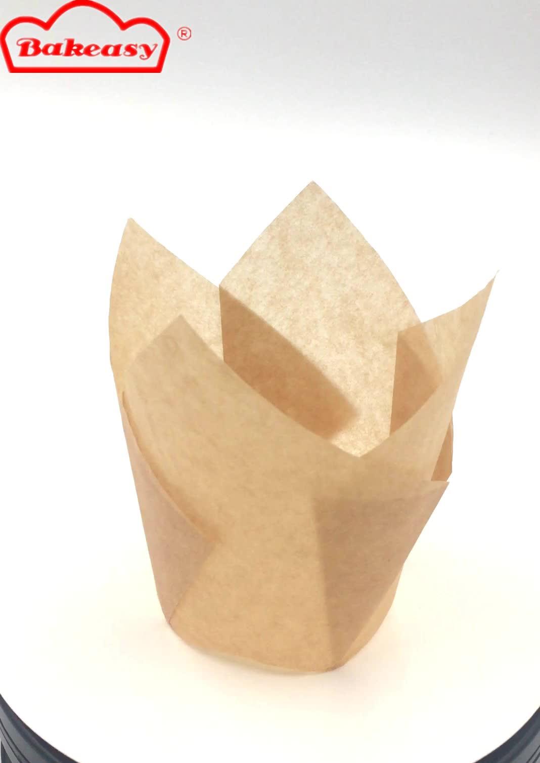 Brown Color Letter Printed Paper Cup Magmatic Chocolate Cake Cup Buy