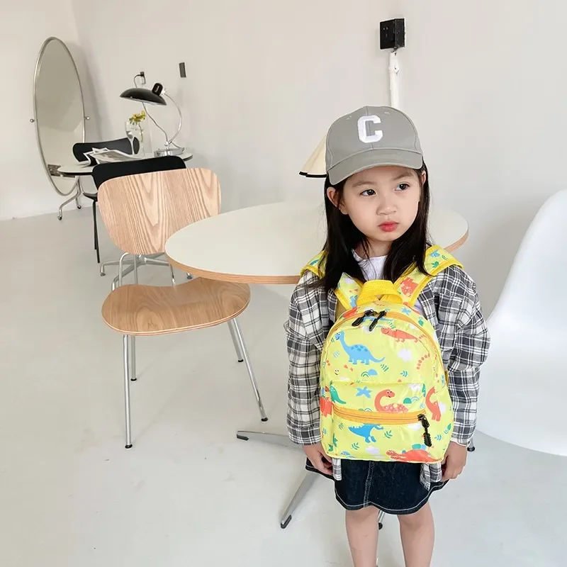 2022 summer new children's bag Oxford cloth cartoon dinosaur pattern backpack kindergarten baby schoolbag