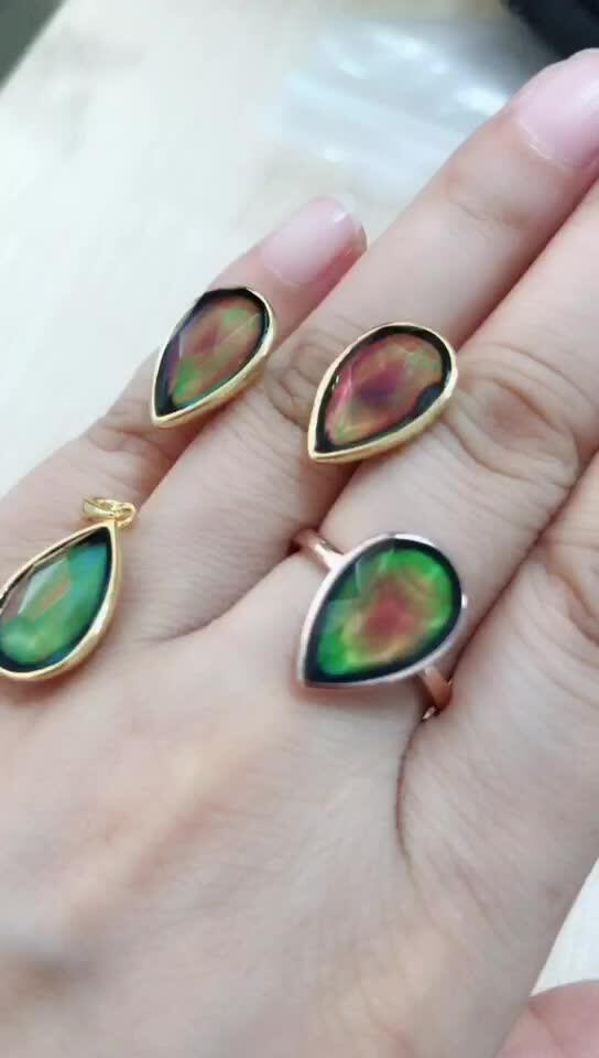 Fashion Jewelry Temperature Emotion Feeling Rings Adjustable Color