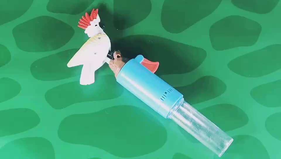 China Haccp Plastic Animal Candy Tube Toy Giggle Parrot Candy Toys