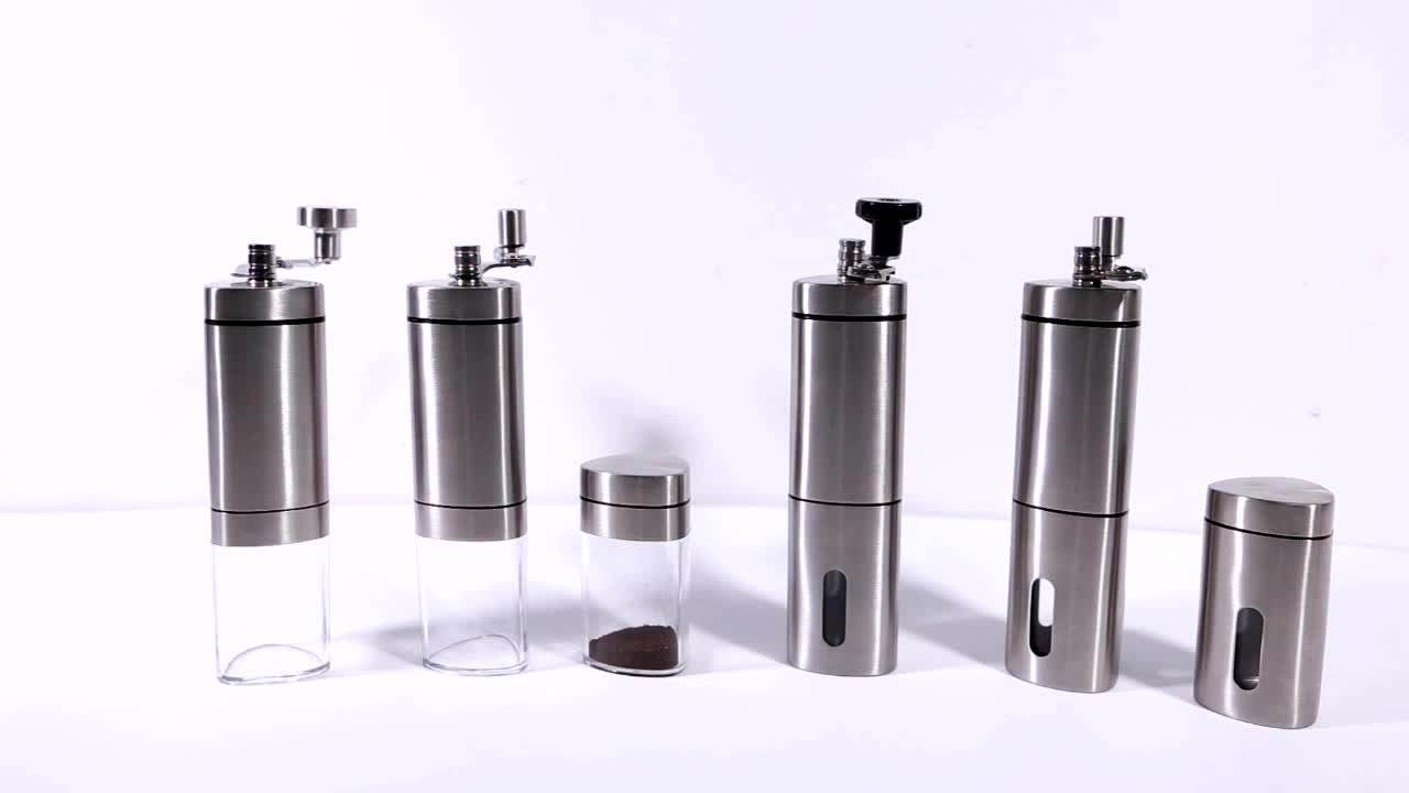 Stainless Steel Manual Coffee Grinder / Portable Adjustable Coarseness