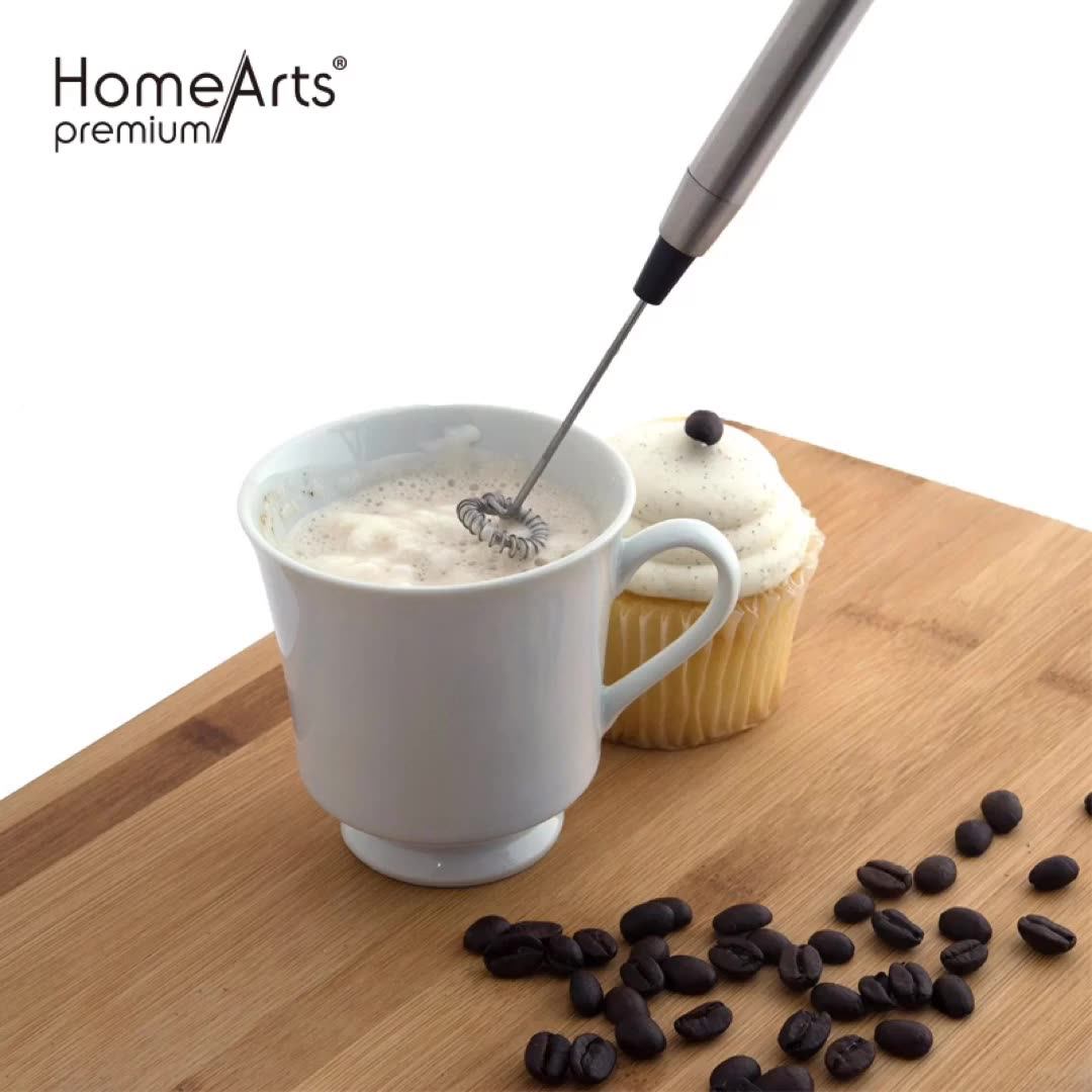 Hot Selling Handheld Automatic Battery Powered Stainless Steel Mini Electric Milk Frother For