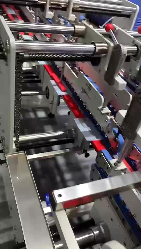 Plastic Package Automatic Gluing Machine Glue Applicator Auto Folder