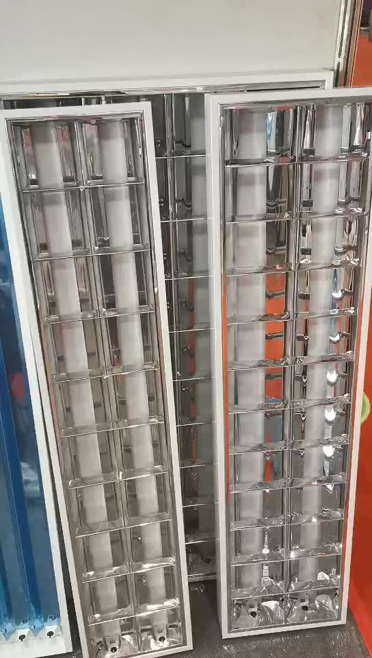 T8 Recessed Grille Lamp 2x18w 2x36w 3x18w 3x36w 4x18w 4x36w V Shape