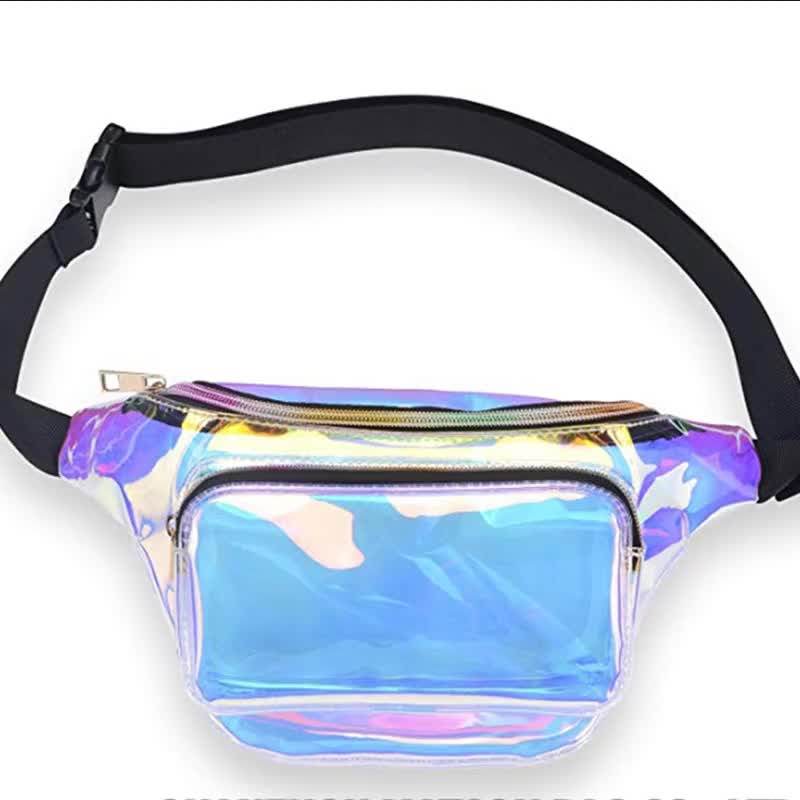 Cute Bum Bag Holographic Laser Fanny Pack For Women Metallic Shiny Glitter Waist Pack Bag Buy